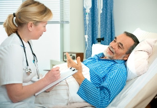 Image of man in hospital